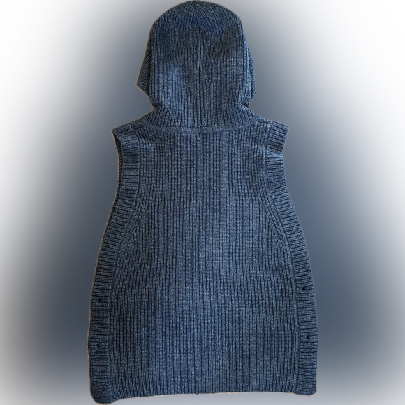 Purotatto Cashmere Wool Blend Hooded Poncho Sweater - Picture 11 of 16